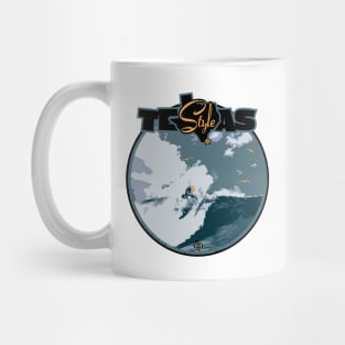 Texas-Style Surfer in neutral colors Mug